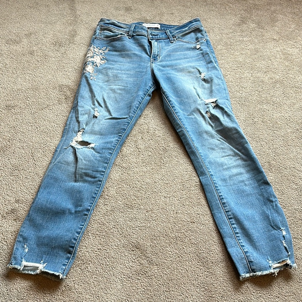 Abercrombie and fitch super skinny ankle mid rise
